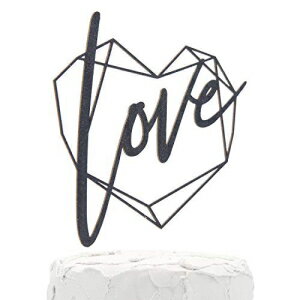 NANASUKOǥ/󥲡ȥȥåѡ--ʴŪʥϡȥե졼դ-ξ̥֥åå-ץߥʼΥꥫ NANASUKO Wedding/Engagement Cake Topper - love - with Modern Geometric H...