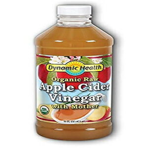 ダイナミックヘルスオーガニックアップルサイダービネガーウィズマザー、16オンスリキッド Dynamic Health Organic Apple Cider Vinegar With Mother, 16 oz Liquid