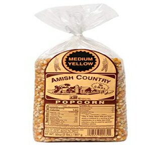 アーミッシュカントリーポップコーン | 2ポンドバッグ | 中黄色のポップコーン粒 | オールドファッションド レシピガイド付き (ミディアムイエロー - 2ポンドバッグ) Amish Country Popcorn | 2 lb Bag | Medium Yellow Popcorn Kernels | O