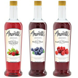 åƥ ץߥ٥꡼å 750ml 3ܥѥå Amoretti Premium Berry Syrups 750ml 3 Pack