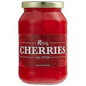 リーガル 16オンス 茎のない赤いマラスキーノチェリー Regal 16 oz. Red Maraschino Cherries without Stems