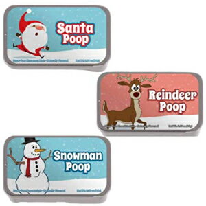 楽天GlomarketAll Day Gifts Christmas Poop Mints - Christmas Novelty Candy Mint Tins Gag Gifts （Set Of 3） Funny Christmas Stocking Stuffers Idea For Adults, Teens, Kids