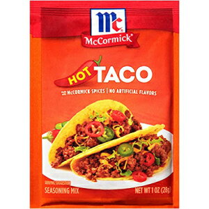 マコーミックホットタコスシーズニングミックス 1オンス（12パック） McCormick Hot Taco Seasoning Mix, 1 oz (Pack of 12)