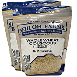 Shiloh Farms - オーガニック全粒粉クスクス、2パック - 各15オンス Shiloh Farms - Organic Whole Wheat Couscous, 2 Packs - 15 Ounce each