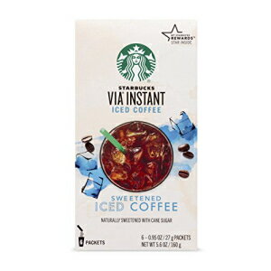 スターバックス VIA インスタント コーヒー ミディアム ロースト パケット — 加糖アイスコーヒー — 1 箱 (6 パケット) Starbucks VIA Instant Coffee Medium Roast Packets — Sweetened Iced Coffee — 1 box (6 packets)