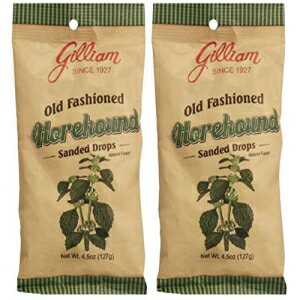 ギリアム オールド ファッション キャンディー風味のサンドホーハウンド ドロップ 2 個パック (4.5 オンス バッグ) (ホーハウンド) Gilliam Old Fashioned Candy Flavored Sanded Horehound Drops Pack of 2 (4.5 oz. Bag) (Horehound )