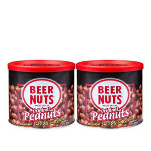 BEER NUTS オリジナル ピーナッツ - 12 オンスの再密封可能な缶 (2 個パック)、甘くて塩味、グルテンフリー、コーシャー、低ナトリウムピーナッツスナック BEER NUTS Original Peanuts - 12oz Resealable Can (Pack of 2), Sweet and Salty, Gl