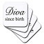 3DǥХեȥޥ顼 3dRose 3D Rose Diva Since Birth Soft Coasters, Multicolor