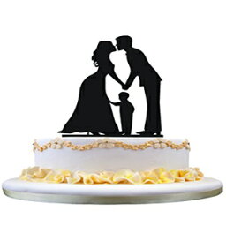 zhongfeiファミリーケーキトッパーシルエット新郎新婦と小さな男の子、ウエディングケーキトッパー zhongfei Family Cake Topper Silhouette Groom and Bride with Little Boy,wedding cake topper