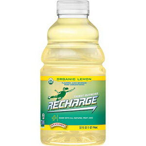 R.W. Knudsen Family Recharge Organic Lemon Flavored Sports Beverage, 32 Ounces, 6 Count