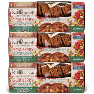 Goji Berry Pistachio, Kii Naturals Artisan Crisps- Goji Berry & Pistachio, 5.3 oz (3 Pack)