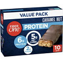 Fiber One ݂̂veCo[ALibcAo[pbNA10 ct (6 pbN) Fiber One Chewy Protein Bars, Caramel Nut, Value Pack, 10 ct (Pack of 6)