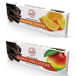 スウィートのダークチョコレートオレンジとマンゴーチリ10.5オンスボックス、2カウント Sweets Sweet's Dark Chocolate Orange and Mango Chili 10.5 oz boxes, 2 Count