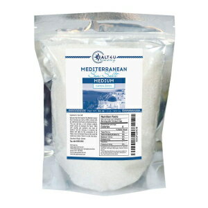 地中海の海塩、中粒2ポンド。 Mediterranean Sea Salt, Medium Grain 2 lb.