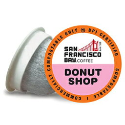 SF Bay Coffee Donut Shop 12 Ct ライトロースト堆肥化可能コーヒーポッド、K カップ対応 (キューリグ 2.0 を含む) SF Bay Coffee Donut Shop 12 Ct Light Roast Compostable Coffee Pods, K Cup Compatible including Keurig 2.0