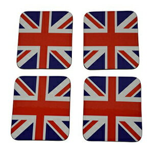 pjIWbNtbOhNR[X^[ZbgMtgpppz[Lb`o[o[EFA Rogue River Tactical UK Union Jack Flag Drink Coaster Set Gift For United Kingdom Brittish England Home Kitchen Bar Barware