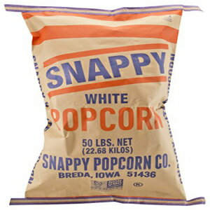 スナッピーホワイトポップコーン、50ポンドバッグ、GMOフリー Snappy Popcorn Snappy White Popcorn, 50 Pound Bag, GMO Free