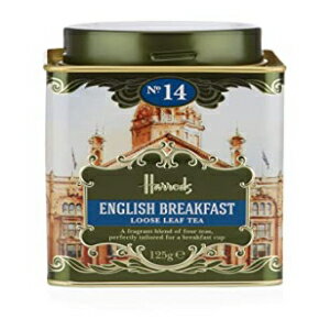 ハロッズ ハロッズロンドン。No. 14、イングリッシュブレックファースト125gルーズティー4.4オンスギフトティンキャディー-USAストック Harrods London. No. 14, English Breakfast 125g Loose Tea 4.4oz GIFT TIN CADDY - USA Stock