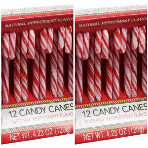 12 Count (Pack of 2), Original Peppermint Candy Canes, (2 PACK)- (24 Canes Total)