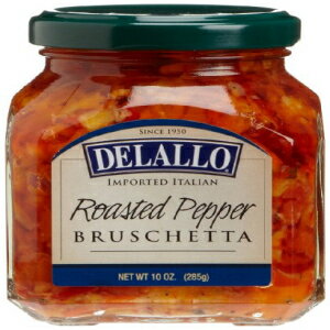 DeLallo [Xgybp[uXPb^A10IXr (12pbN) DeLallo Roasted Pepper Bruschetta, 10-Ounce Jars (Pack of 12)