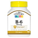 21st Century B-6 100 Mg Tablets, 110 Count (Pack of 2)