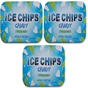 ICE CHIPS LVg[ LfB (XyA~gA3 pbN) - ʐ^̃oht ICE CHIPS Xylitol Candy Tins (Spearmint, 3 Pack) - Includes BAND as shown