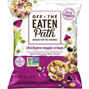 ひよこ豆ベジクリスプ、オフ・ザ・イーテン・パス ひよこ豆ベジクリスプ、1.25オンス（16個パック） Chickpea Veggie Crisps, Off The Eaten Path Chickpea Veggie Crisps, 1.25 oz (Pack of 16)