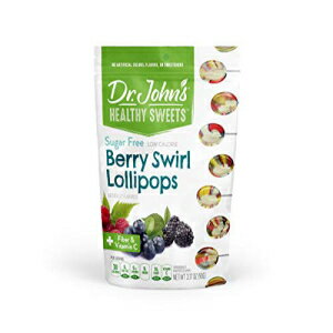 Dr. John's Healthy Sweets x[ X[ |bv: Chx[ - LVg[VK[t[ (10 JEgA3.2 IX) Dr. John's Healthy Sweets Berry Swirl Lollipops: Wildberry - Sugar Free with Xylitol (10 coun