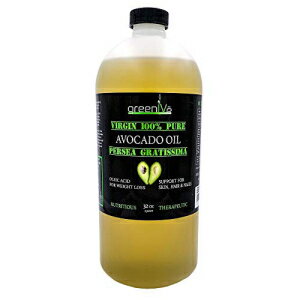 GreenIVe-アボカドオイル-100％純粋なアボカドオイル-コールドプレス-バージン-アマゾン限定（32オンス） GreenIVe - Avocado Oil - 100 Pure Avocado Oil - Cold Pressed - Virgin - Exclusively on Amazon (32 Ounce)