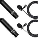 Movo LV4-O2 XLR Phantom Power Omnidirectional Lavalier Microphone Set, with Lape...