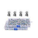 Wang-Data 100 Sets M6 Square Hole Hardware Cage Nuts & Mounting Screws Washers f...