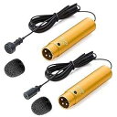Movo LV-6 XLR ラベリア マイク セット - 無指向性マイクとカーディオイド マイク (48V ファンタム電源) Movo LV-6 XLR Lav...