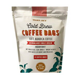 トレーダージョーズ コールドブリュー 100 アラビカ種 ミディアム ロースト コーヒーバッグ (コーヒーバッグ 4 個) Trader Joe 039 s Cold Brew 100 Arabica Medium Roast Coffee Bags (4 Coffee Bags)