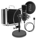 Pyle USB Microphone Kit, Cardioid Condenser Mic with Desktop Stand, Ideal for Ga...
