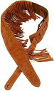 Fender Suede Fringe Guitar Strap, 2.5in, Brown