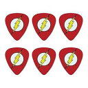 フラッシュ ライトニング ボルト ロゴ ノベルティ ギターピック ミディアム ゲージ - 6 個セット GRAPHICS & MORE The Flash Lightning Bolt Logo Novelty Guitar Picks Medium Gauge - Set of 6