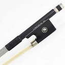 カーボンファイバーバイオリン弓 フル 4/4 サイズ VINGOBOW 100V 上級レベル 74.5cm 4 4 パリジャンアイズ エボニーフロッグ 本物のモンゴルの白馬の毛 温かみのあるクリアなトーン ストレートで滑らかなネジ 優れた柔軟性 Carbon Fiber Violin Bow Full