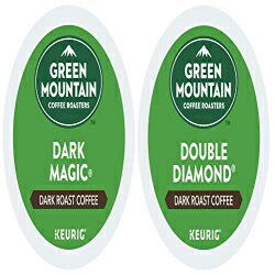 グリーン マウンテン コーヒー -- ダーク マジック & ダブル ブラック ダイアモンド -- エクストラ ボールド バラエティ パック 48 K カップ (キューリグ ブルワーズ用) Green Mountain Coffee -- DARK MAGIC & DOUBLE BLACK DIAMOND --