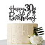 ֥å ϥåԡ 30 Фȥåѡϥ 3030 Фδա30 &餷ѡƥǥ졼 Black Happy 30th Birthday Cake Topper,Hello 30, Cheers to 30 Years,30 &Fabulous Party Decoration