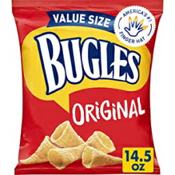 Bugles Crispy Corn Snacks, Original Flavor, Family Size Snack Bag, 14.5 oz