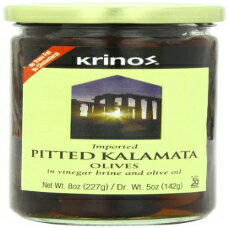 クリノスオリーブ、種抜きカラマタ、8オンス（6個パック） Krinos Olives, Pitted Kalamata, 8 Ounce (Pack of 6)