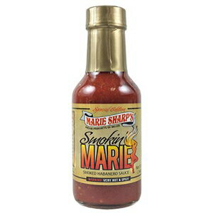 Marie Sharp's スモーキン マリー ハバネロ ペッパー ソース、5 オンス (6個入り) Marie Sharp's Smokin Marie Habanero Pepper Sauce, 5oz. (Pack of 6)