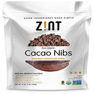 Zint Organic Cacao Nibs (16 oz): Fair Trade, Paleo-Certified, Organic, Non GMO, Anti Aging Antioxidant Superfood, Gluten Free Cocoa Cacao Beans