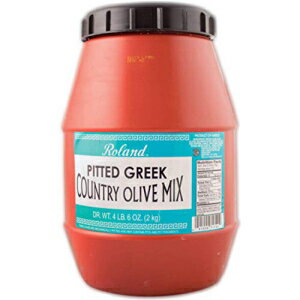 Roland Foods 種抜きギリシャカントリーオリーブミックス、特殊輸入食品、4ポンド6オンス瓶 Roland Foods Pitted Greek Country Olive Mix, Specialty Imported Food, 4 Lb 6 Oz Jar