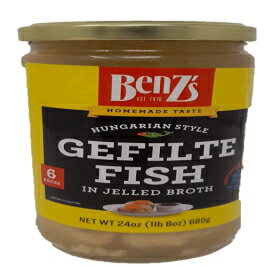 楽天Glomarketベンツの瓶詰ゲフィルテフィッシュ（MSG不使用）、コーシャ認定、24オンス（ハンガリースタイル） Benz's Jarred Gefilte Fish with No MSG, Kosher Certified, 24 oz （Hungarian Style）