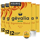 Gevalia シグネチャー ブレンド デカフェ マイルド ライト ロースト K カップ コーヒー ポッド (72 ポッド、12 個入り 6 箱) Gevalia Signature Blend Decaf Mild Light Roast K-Cup Coffee Pods (72 Pods, 6 Boxes of 12)