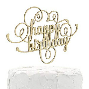 NANASUKOnbs[o[Xf[P[Lgbp[-ʃLL-v~AiMadein USA NANASUKO Happy Birthday Cake Topper - double sided glitter - Premium quality Made in USA