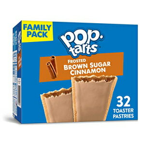 Pop-Tarts 朝食トースターペストリー、フロストブラウンシュガーシナモン、米国で誇りを持って焼き上げられた、54.1オンスボックス（32個） Pop-Tarts Breakfast Toaster Pastries, Frosted Brown Sugar Cinnamon, Proudly Baked in the USA, 54.1oz Box