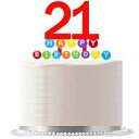 iԍ021WCD - nbs[21΂̒ap[eB[bhP[Lgbp[&C{[LhX^hGKgȃP[LfR[Vgbp[Lbg Item#021WCD - Happy 21st Birthday Party Red Cake Topper & Rainbow Candle Stand Elegant Cake