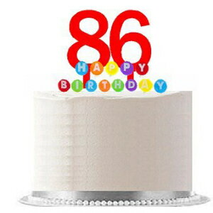 ֹ086WCD - ϥåԡ86Фѡƥ åɥȥåѡ &쥤ܡɥ륹 쥬Ȥʥǥ졼ȥåѡå Item#086WCD - Happy 86th Birthday Party Red Cake Topper &Rainbow Candle Stand Elegan